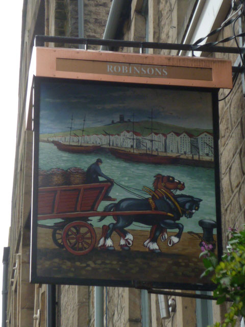 Sign for the Wagon and Horses, St George's Quay, Lancaster