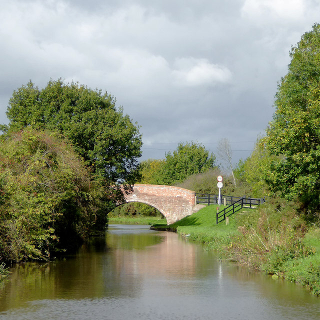 Canal east of Handsacre in Staffordshire