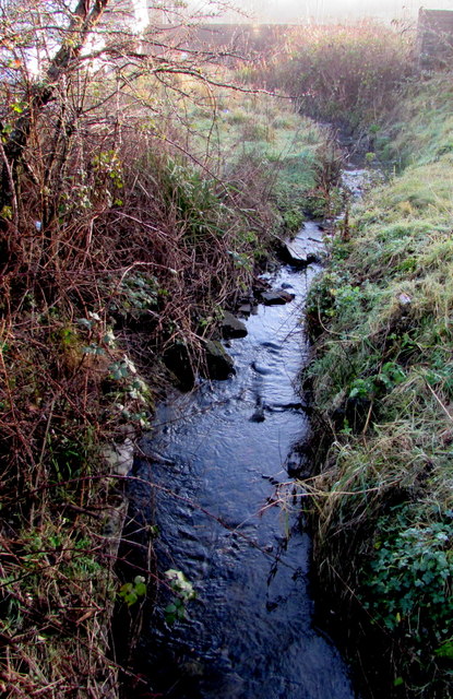 Unnamed stream on the east side of Mill Street, Tonyrefail
