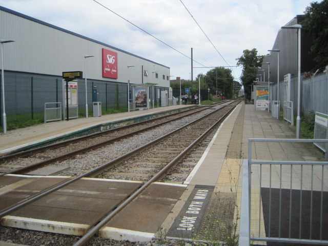 Beddington Lane railway station (site) and tram stop, Greater London
