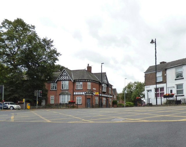 Junction of Barton Road and Peel Hall Road