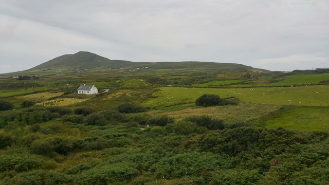 View from Cahergal Stone Fort towards Killelan Mountain, County Kerry
