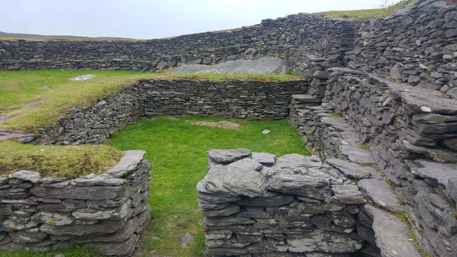 House at Leacanabuaile stone fort, Kimego West, Cahersiveen, County Kerry