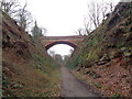 Dismantled railway runs under Wilden Top Road