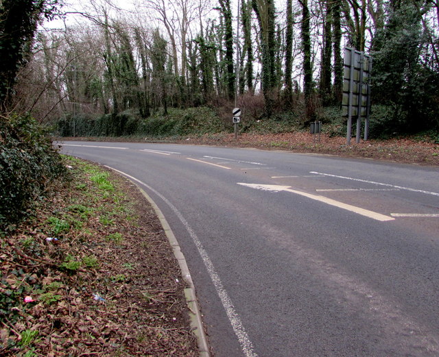 Bend in the A48 towards Chepstow