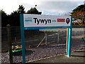 Tywyn railway station name sign