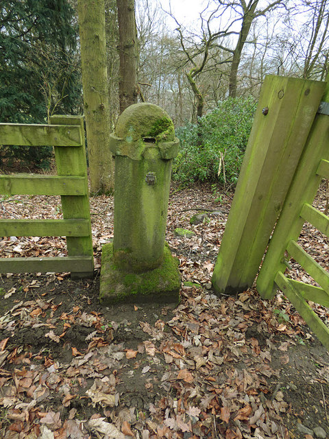 Old stone gatepost,  St Ives Estate