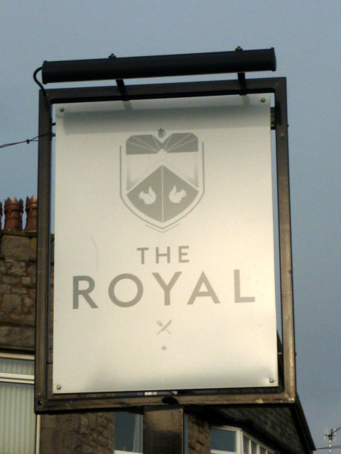 Sign for The Royal, Silverdale