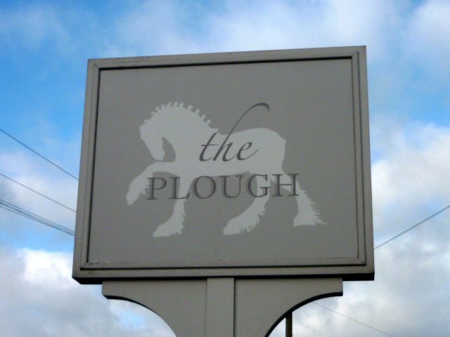 Sign for The Plough, Lupton