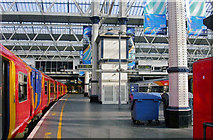 TQ3179 : Waterloo station, Platform 3 at barriers, 2007 by Ben Brooksbank