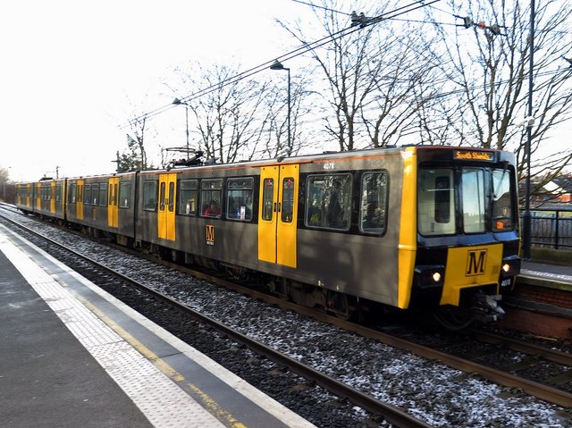 Metro train at Meadow Well Station