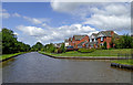 Canal and housing north-west of Stone, Staffordshire