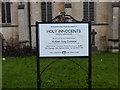 Holy Innocents, South Norwood: noticeboard