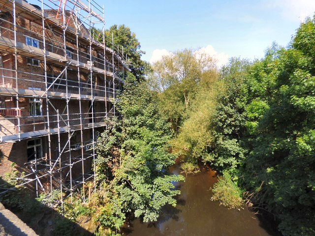 Scaffolding on the former Rifle Volunteer