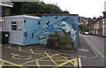 ST1600 : Honiton Public Library mural facing New Street by Jaggery