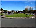 Wires over a roundabout south of Radyr, Cardiff