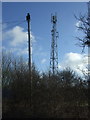 Communications mast beside the M62