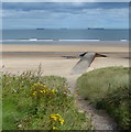 Pipeline on the beach at North Sands