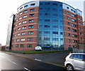 Crispin Lane side of Wrexham Village student accommodation, Wrexham