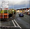 Wrexham Road directions sign, Cefn-y-bedd, Flintshire