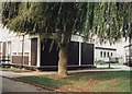 TM1614 : Alton Park Junior School grounds: demountable classrooms and willow by Duncan Graham