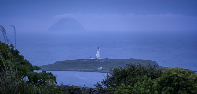 Ailsa Craig and Pladda Lighthouse