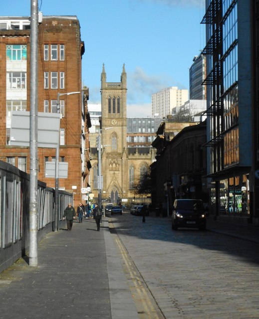 Looking down Candleriggs towards the Ramshorn Theatre