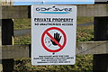 Barlockhart Moor Wind Farm Warning Sign