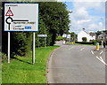 Directions sign at the edge of Cross Inn