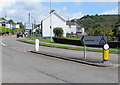 Direction and distance sign, Main Road, Cross Inn