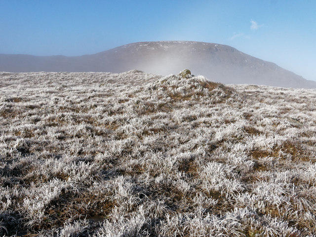 Frost and fogbow below Creag nan Suibheag