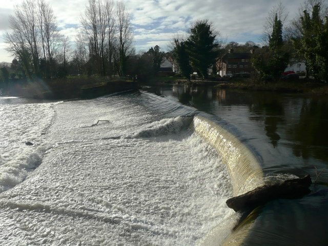 Foam on the river Derwent downstream of the weir at Darley Mills