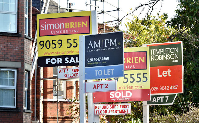 Estate agents' signs, Knock, Belfast... © Albert Bridge ...