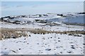 Snow beside the A77