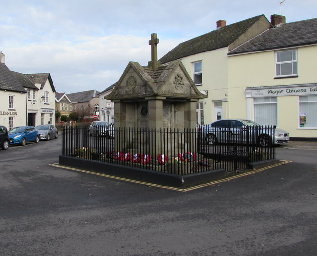 Grade II listed Magor War Memorial