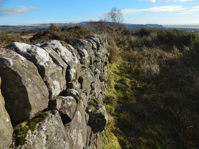 Dry-stone wall with throughs