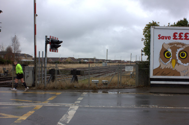 Level crossing east of March station