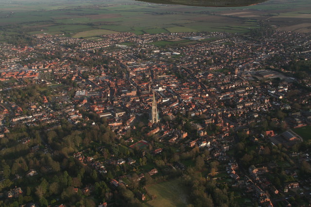 Louth on a sunny February afternoon: aerial 2018