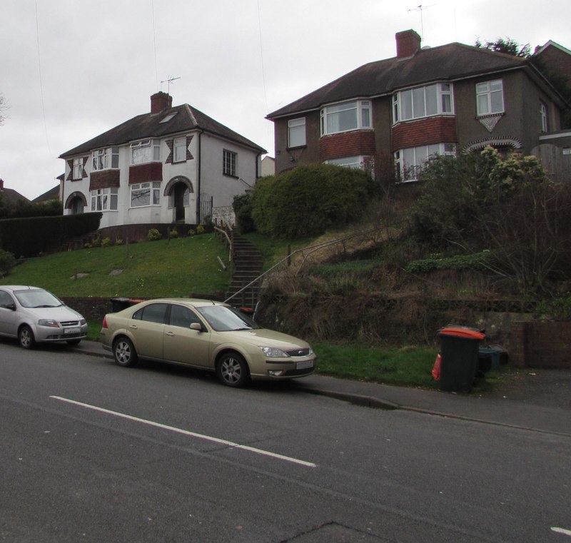 Steps Up To Bassaleg Road Houses, © Jaggery Cc-by-sa 2.0 :: Geograph 