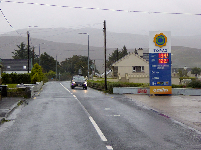 Moore's Service Station on the N56 at Loughanure