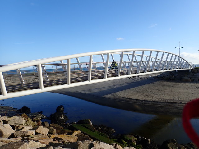 The footbridge across the Shimna Estuary, Newcastle