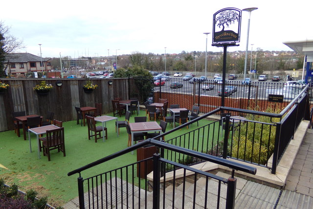 Beer Garden of The Willow Tree Public House