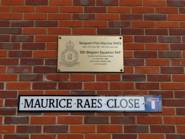WW2 Memorial in Maurice Raes Close, Norwich