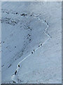 SD7474 : Walkers traversing above Humphrey Bottom, Ingleborough by Karl and Ali
