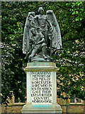 SO8554 : War memorial by Worcester Cathedral by Roger  Kidd