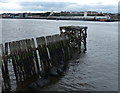 Derelict pier along the River Tyne at South Shields