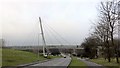 Pedestrian bridge across West Common Lane