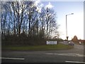 The road to Hulcott at the junction of the A418