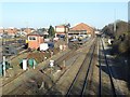 Railway approaching Kidderminster station