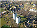 Linkwood Crescent towerblocks from the air